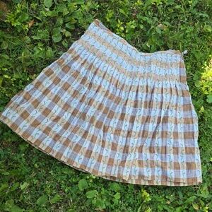 Betsys Boutique Swing Skirt Pintuck Embroirdered Farm Gingham Sz 10